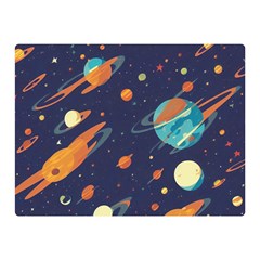 Space Galaxy Planet Universe Stars Night Fantasy Two Sides Premium Plush Fleece Blanket (mini) by Ket1n9