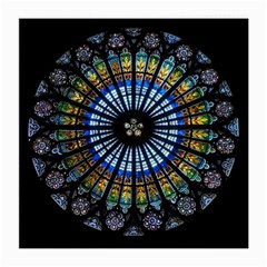 Stained Glass Rose Window In France s Strasbourg Cathedral Medium Glasses Cloth by Ket1n9