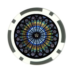 Stained Glass Rose Window In France s Strasbourg Cathedral Poker Chip Card Guard (10 Pack) by Ket1n9