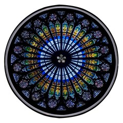 Stained Glass Rose Window In France s Strasbourg Cathedral Wireless Fast Charger(black) by Ket1n9