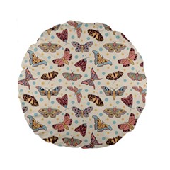 Pattern-with-butterflies-moths Standard 15  Premium Flano Round Cushions by Ket1n9