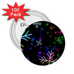 Snowflakes Snow Winter Christmas 2 25  Buttons (100 Pack)  by Grandong