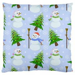 New Year Christmas Snowman Pattern, Large Cushion Case (one Side) by Grandong