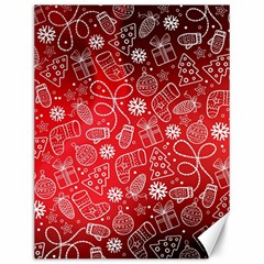 Christmas Pattern Red Canvas 12  X 16  by Grandong