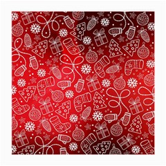 Christmas Pattern Red Medium Glasses Cloth (2 Sides) by Grandong