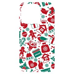 Background Vector Texture Christmas Winter Pattern Seamless Iphone 14 Pro Black Uv Print Case