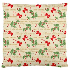 Christmas-paper-scrapbooking-- Standard Premium Plush Fleece Cushion Case (two Sides) by Grandong