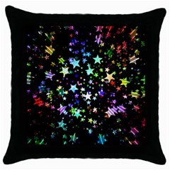 Christmas-star-gloss-lights-light Throw Pillow Case (black) by Grandong