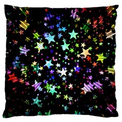 Christmas-star-gloss-lights-light Large Cushion Case (one Side) by Grandong