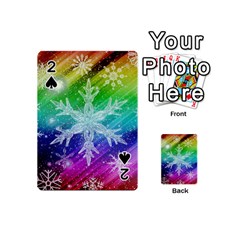 Christmas-snowflake-background Playing Cards 54 Designs (mini) by Grandong