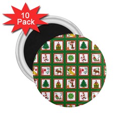 Christmas-paper-christmas-pattern 2 25  Magnets (10 Pack)  by Grandong