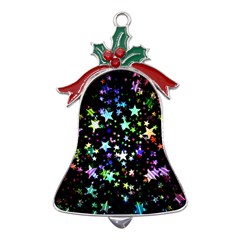 Christmas-star-gloss-lights-light Metal Holly Leaf Bell Ornament