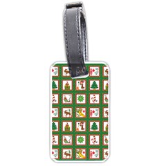 Christmas-paper-christmas-pattern Luggage Tag (one Side) by Grandong