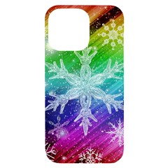Christmas-snowflake-background Iphone 14 Pro Max Black Uv Print Case by Grandong