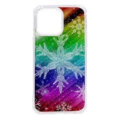 Christmas-snowflake-background Iphone 14 Pro Max Tpu Uv Print Case