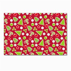 Christmas-paper-scrapbooking-pattern Postcards 5  X 7  (pkg Of 10) by Grandong
