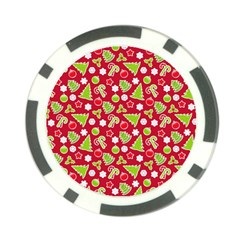 Christmas-paper-scrapbooking-pattern Poker Chip Card Guard (10 Pack) by Grandong