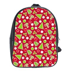 Christmas-paper-scrapbooking-pattern School Bag (large) by Grandong