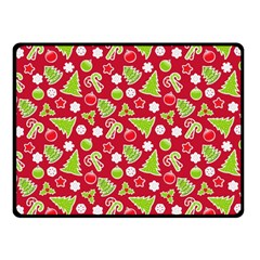 Christmas-paper-scrapbooking-pattern Two Sides Fleece Blanket (small)