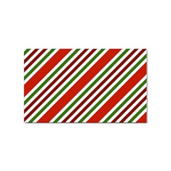 Christmas-color-stripes Sticker Rectangular (10 pack)