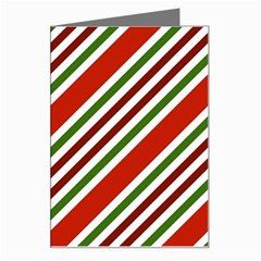 Christmas-color-stripes Greeting Card