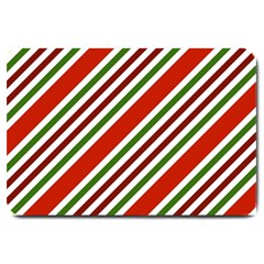 Christmas-color-stripes Large Doormat