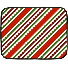 Christmas-color-stripes Two Sides Fleece Blanket (mini)