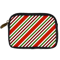 Christmas-color-stripes Digital Camera Leather Case