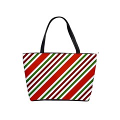 Christmas-color-stripes Classic Shoulder Handbag