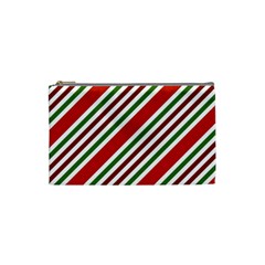 Christmas-color-stripes Cosmetic Bag (Small)