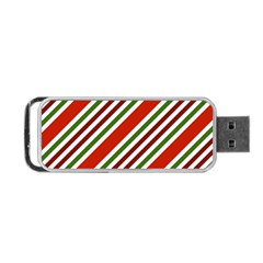 Christmas-color-stripes Portable Usb Flash (two Sides) by Grandong