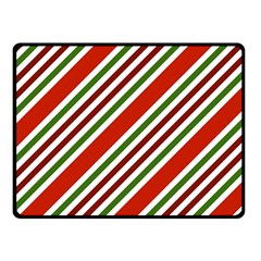 Christmas-color-stripes Two Sides Fleece Blanket (Small)