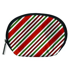 Christmas-color-stripes Accessory Pouch (Medium)