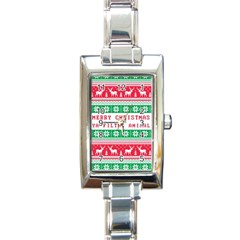 Merry Christmas Ya Filthy Animal Rectangle Italian Charm Watch