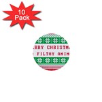 Merry Christmas Ya Filthy Animal 1  Mini Buttons (10 pack)  Front