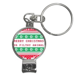 Merry Christmas Ya Filthy Animal Nail Clippers Key Chain