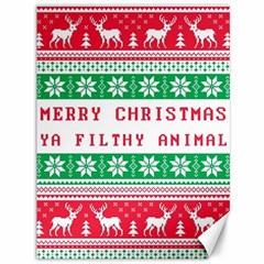 Merry Christmas Ya Filthy Animal Canvas 36  x 48 