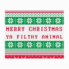 Merry Christmas Ya Filthy Animal Small Glasses Cloth (2 Sides)