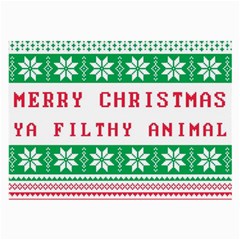 Merry Christmas Ya Filthy Animal Large Glasses Cloth