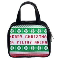 Merry Christmas Ya Filthy Animal Classic Handbag (two Sides) by Grandong