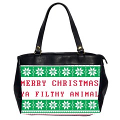 Merry Christmas Ya Filthy Animal Oversize Office Handbag (2 Sides)