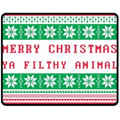 Merry Christmas Ya Filthy Animal Fleece Blanket (Medium)