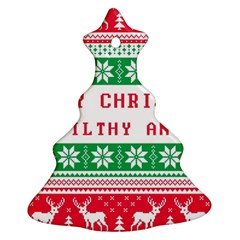 Merry Christmas Ya Filthy Animal Christmas Tree Ornament (Two Sides)
