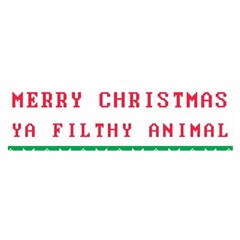Merry Christmas Ya Filthy Animal Oblong Satin Scarf (16  x 60 )