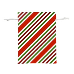 Christmas-color-stripes Lightweight Drawstring Pouch (M)