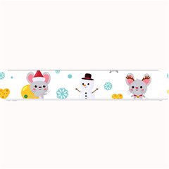 Christmas-seamless-pattern-with-cute-kawaii-mouse Small Bar Mat by Grandong