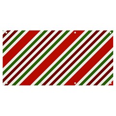 Christmas-color-stripes Banner and Sign 8  x 4 