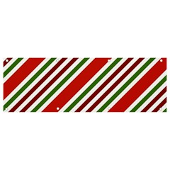 Christmas-color-stripes Banner and Sign 9  x 3 