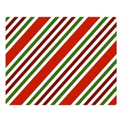 Christmas-color-stripes Premium Plush Fleece Blanket (Large)