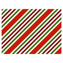 Christmas-color-stripes Two Sides Premium Plush Fleece Blanket (extra Small) by Grandong